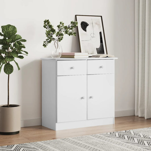 Sideboard ALTA Weiß 77x35x73 cm Massivholz Kiefer - Pazzar.ch