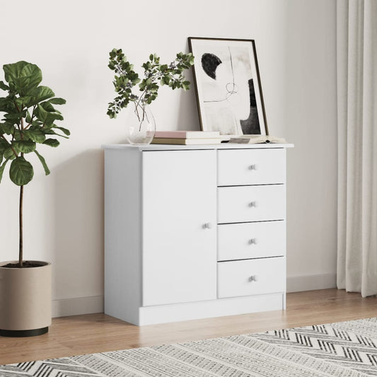 Sideboard ALTA Weiß 77x35x73 cm Massivholz Kiefer - Pazzar.ch