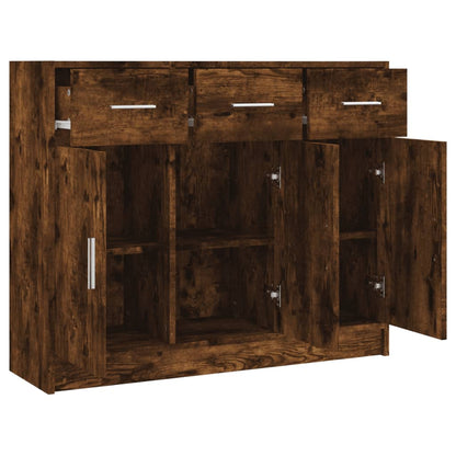 Sideboard Räuchereiche 91x28x75 cm Holzwerkstoff - Pazzar.ch