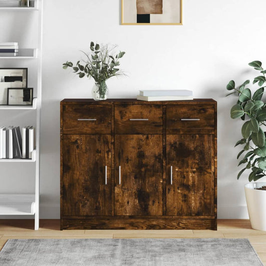 Sideboard Räuchereiche 91x28x75 cm Holzwerkstoff - Pazzar.ch