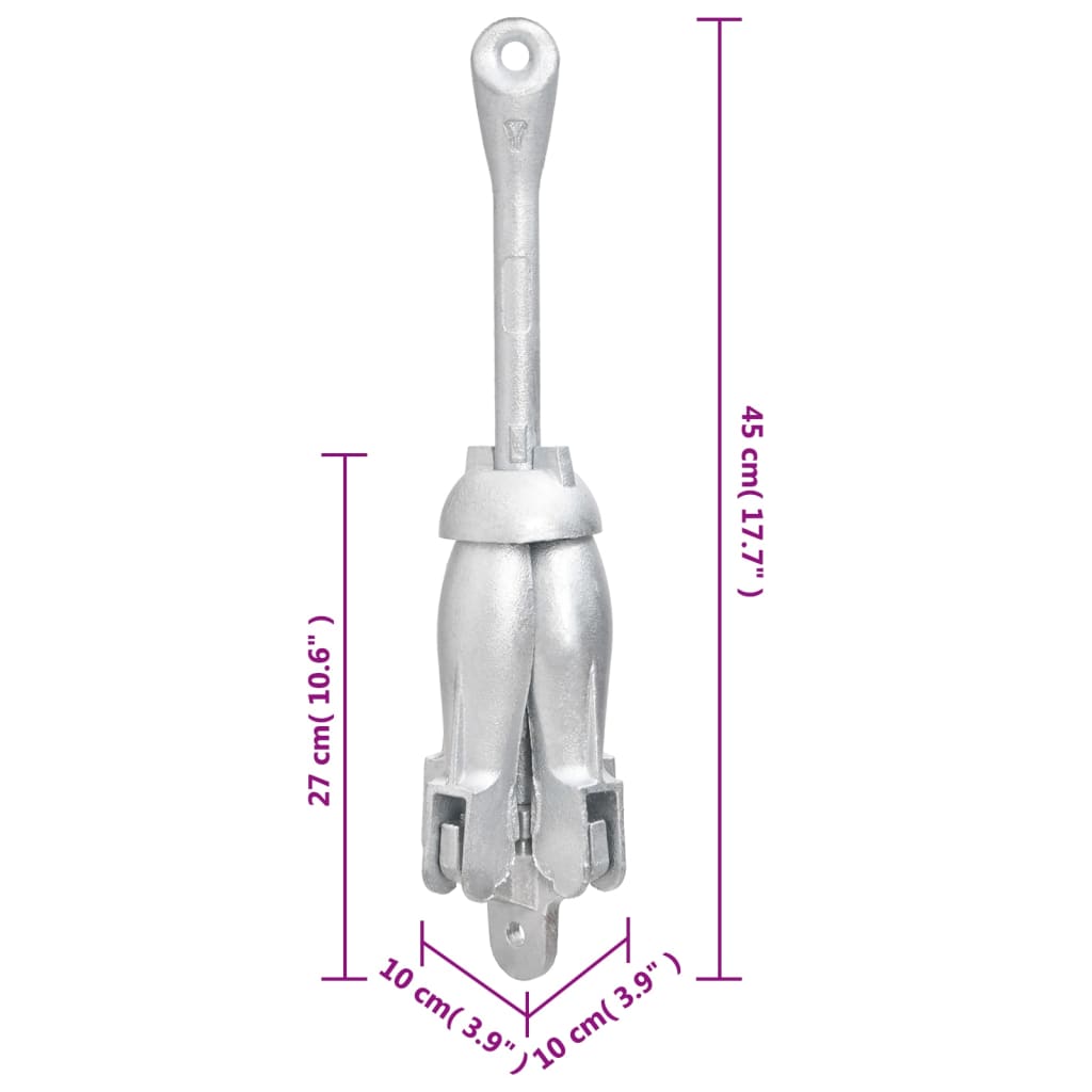 Klappanker Silbern 4 kg Temperguss