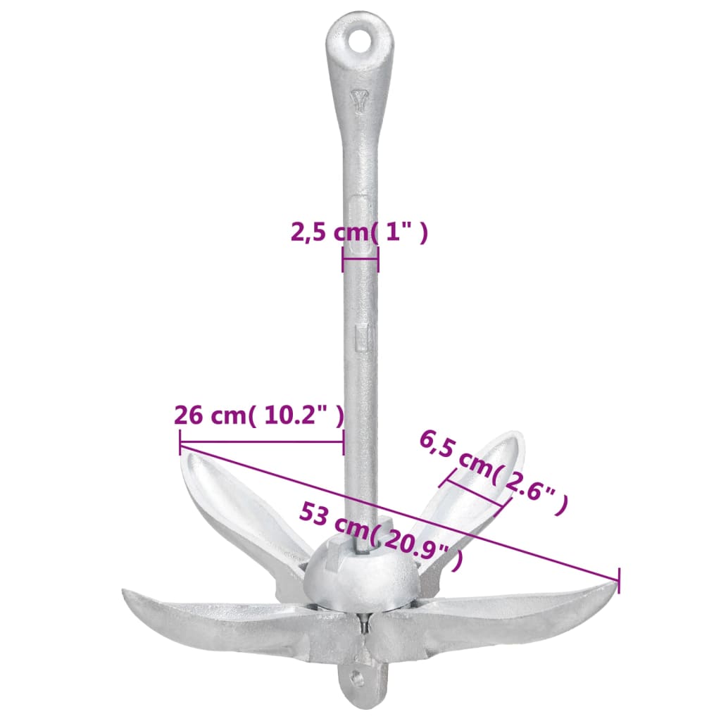 Klappanker Silbern 8 kg Temperguss - Pazzar.ch