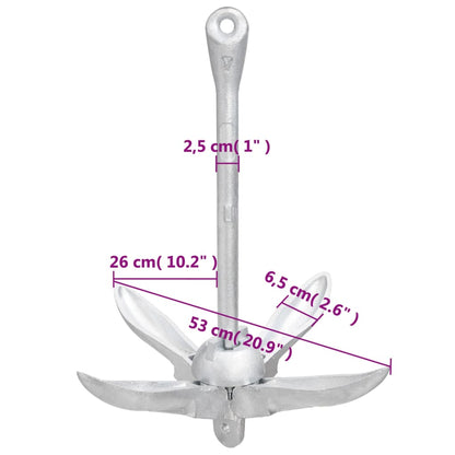 Klappanker Silbern 8 kg Temperguss - Pazzar.ch