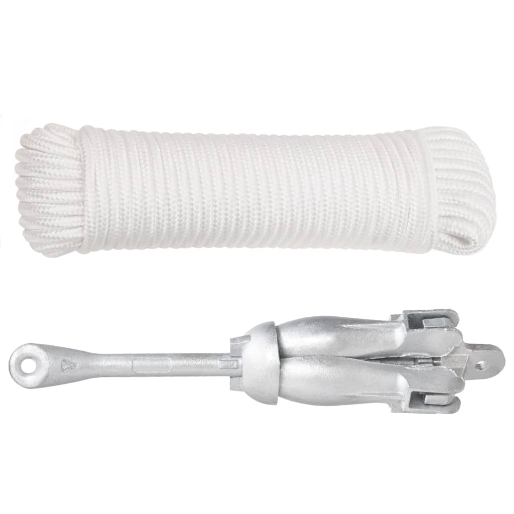 Klappanker mit Seil Silbern 8 kg Temperguss - Pazzar.ch