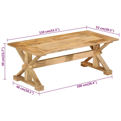 Couchtisch 110x52x40 cm Massivholz Mango - Pazzar.ch