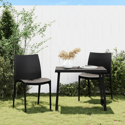 Gartenstühle 2 Stk. Anthrazit 50x46x80 cm Polypropylen - Pazzar.ch