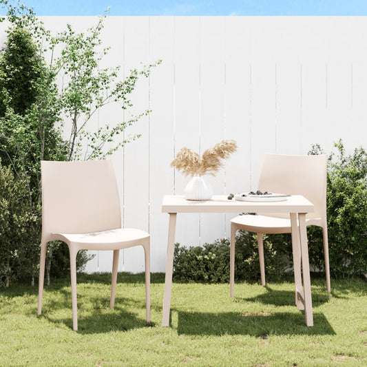 Gartenstühle 2 Stk. Creme 50x46x80 cm Polypropylen - Pazzar.ch