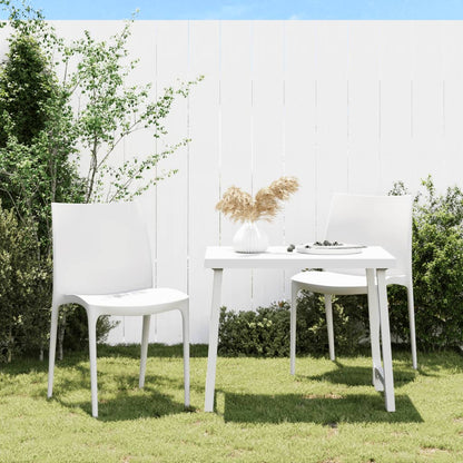 Gartenstühle 2 Stk. Weiß 50x46x80 cm Polypropylen - Pazzar.ch