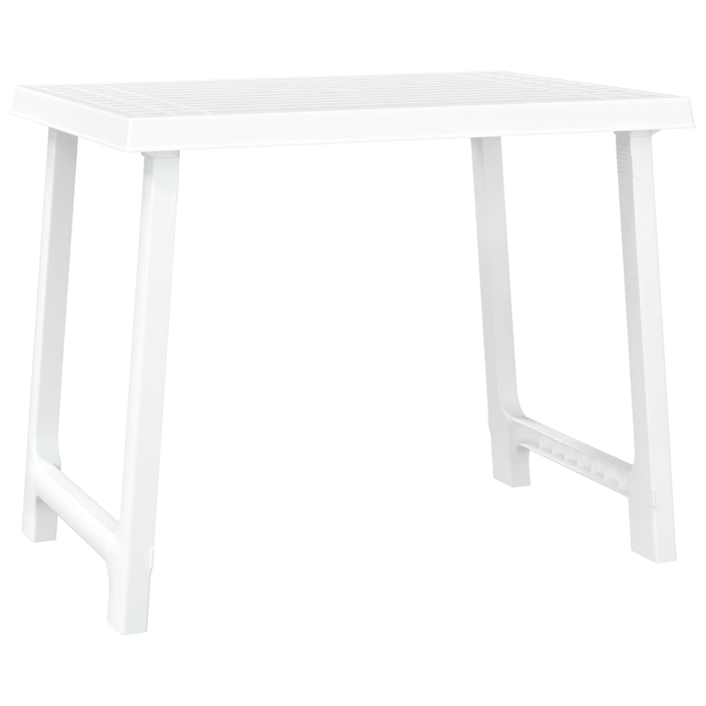 Campingtisch Weiß 79x56x64 cm PP Holzoptik - Pazzar.ch