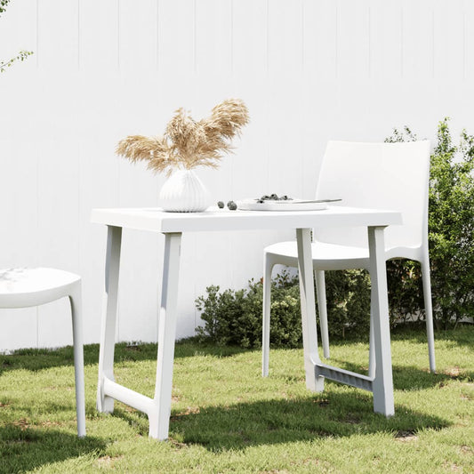 Campingtisch Weiß 79x56x64 cm PP Holzoptik - Pazzar.ch