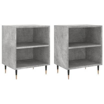 Nachttische 2 Stk. Betongrau 40x30x50 cm Holzwerkstoff - Pazzar.ch
