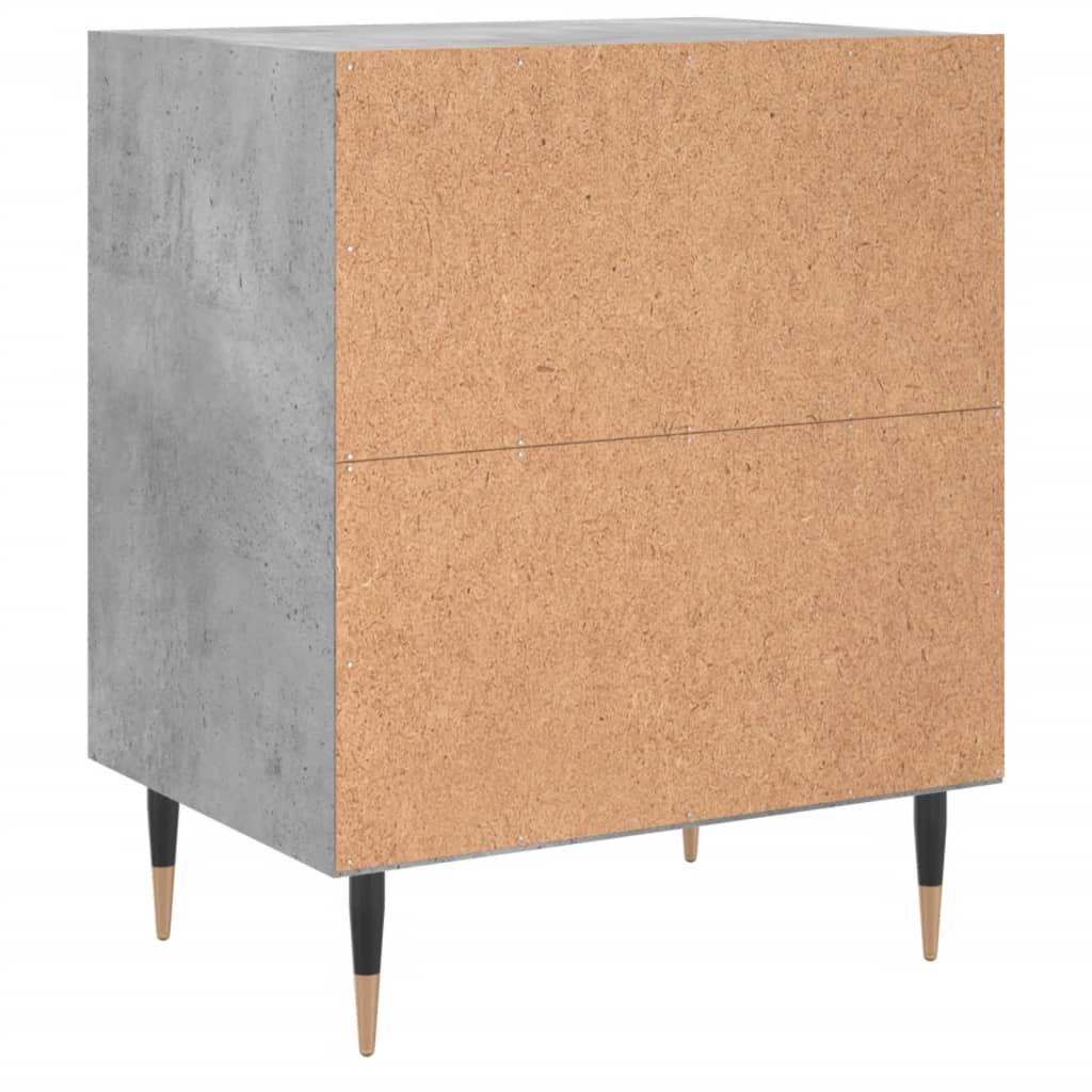 Nachttische 2 Stk. Betongrau 40x30x50 cm Holzwerkstoff - Pazzar.ch