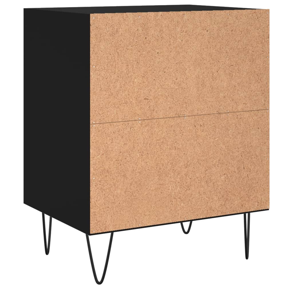 Nachttische 2 Stk. Schwarz 40x30x50 cm Holzwerkstoff - Pazzar.ch
