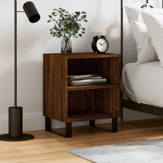Nachttisch Braun Eichen-Optik 40x30x50 cm Holzwerkstoff - Pazzar.ch