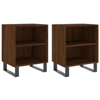 Nachttische 2 Stk. Braun Eichen-Optik 40x30x50 cm Holzwerkstoff - Pazzar.ch