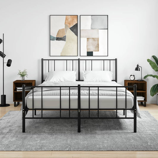 Nachttische 2 Stk. Braun Eichen-Optik 40x30x50 cm Holzwerkstoff - Pazzar.ch