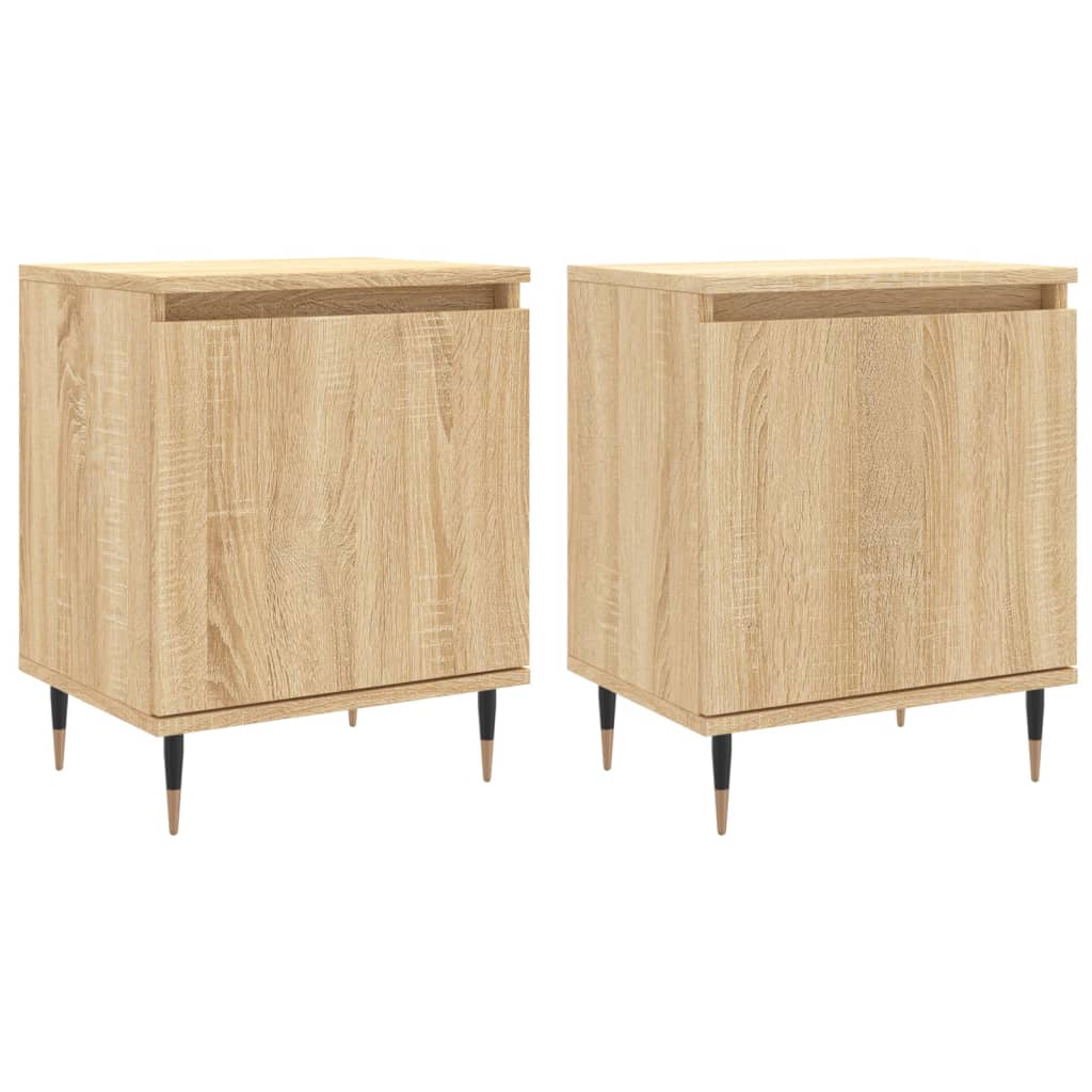 Nachttische 2 Stk. Sonoma-Eiche 40x30x50 cm Holzwerkstoff - Pazzar.ch