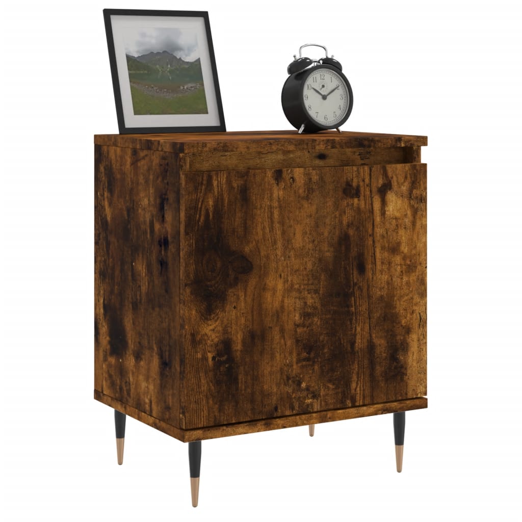 Nachttische 2 Stk. Räuchereiche 40x30x50 cm Holzwerkstoff - Pazzar.ch