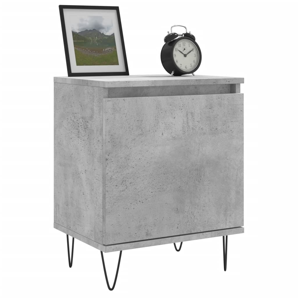 Nachttische 2 Stk. Betongrau 40x30x50 cm Holzwerkstoff - Pazzar.ch