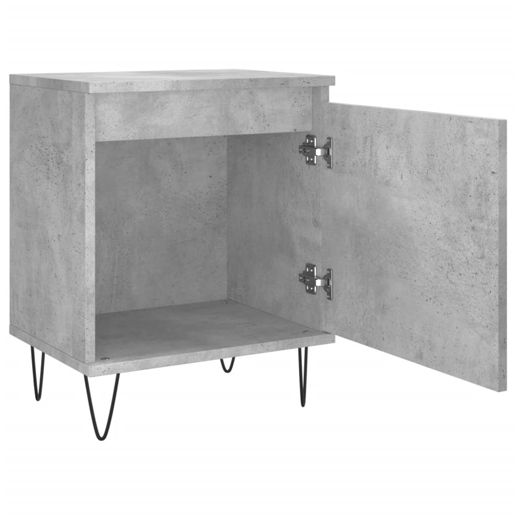 Nachttische 2 Stk. Betongrau 40x30x50 cm Holzwerkstoff - Pazzar.ch