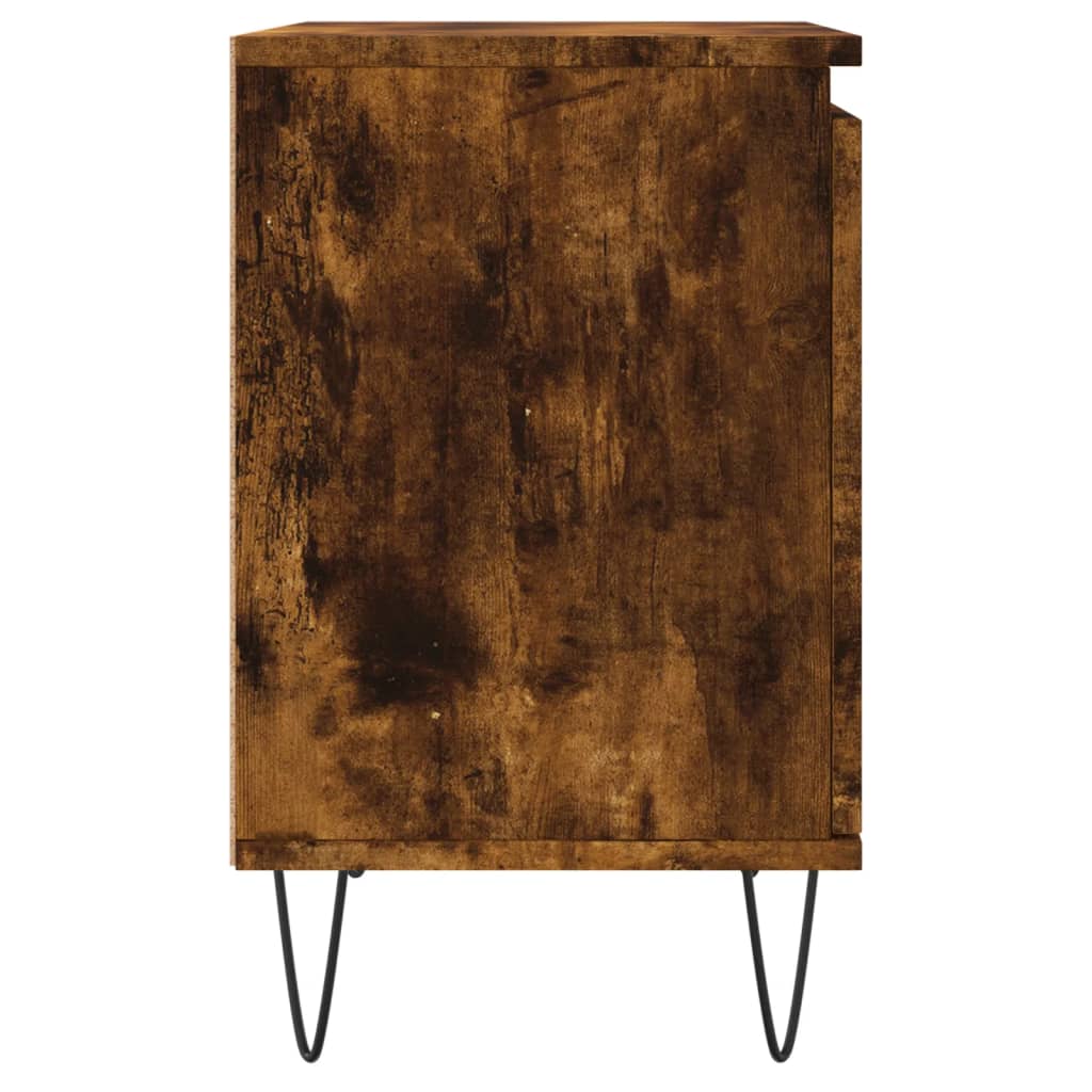 Nachttische 2 Stk. Räuchereiche 40x30x50 cm Holzwerkstoff - Pazzar.ch