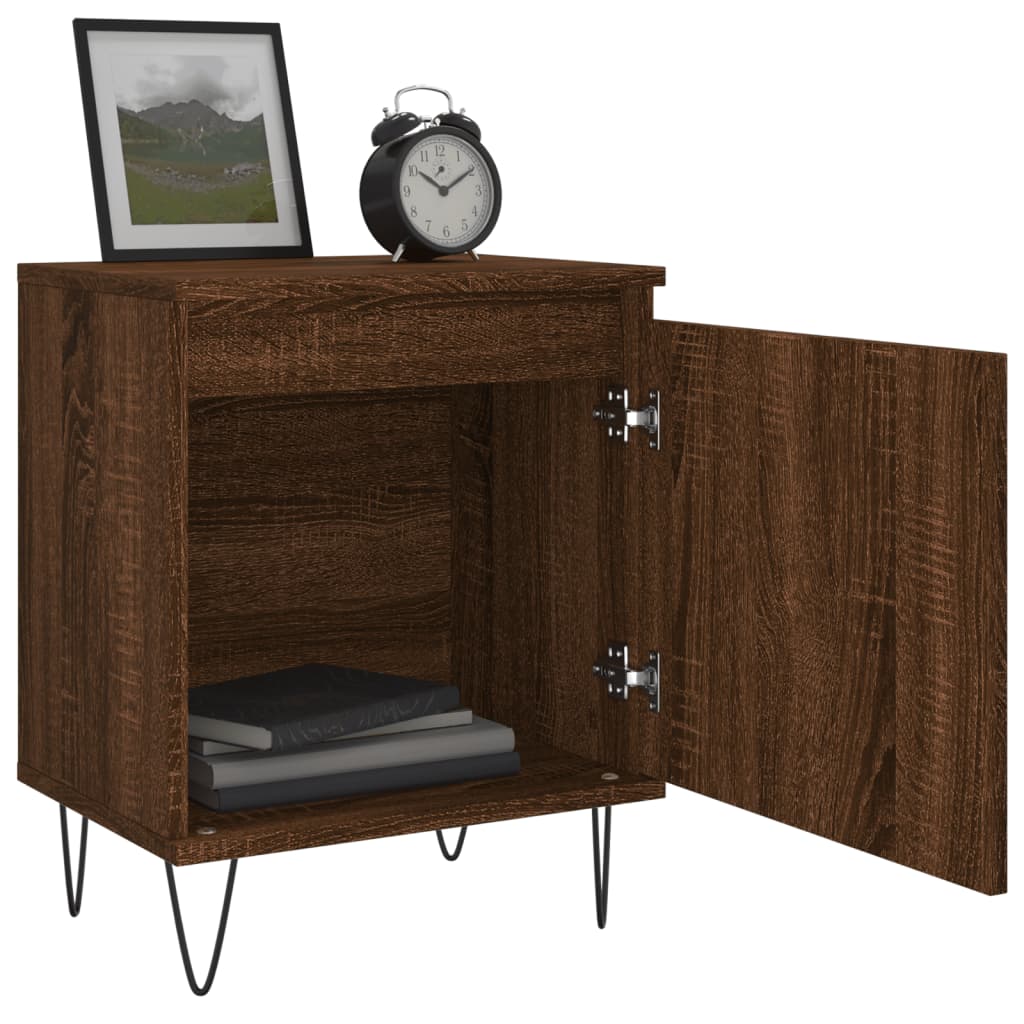 Nachttisch Braun Eichen-Optik 40x30x50 cm Holzwerkstoff - Pazzar.ch