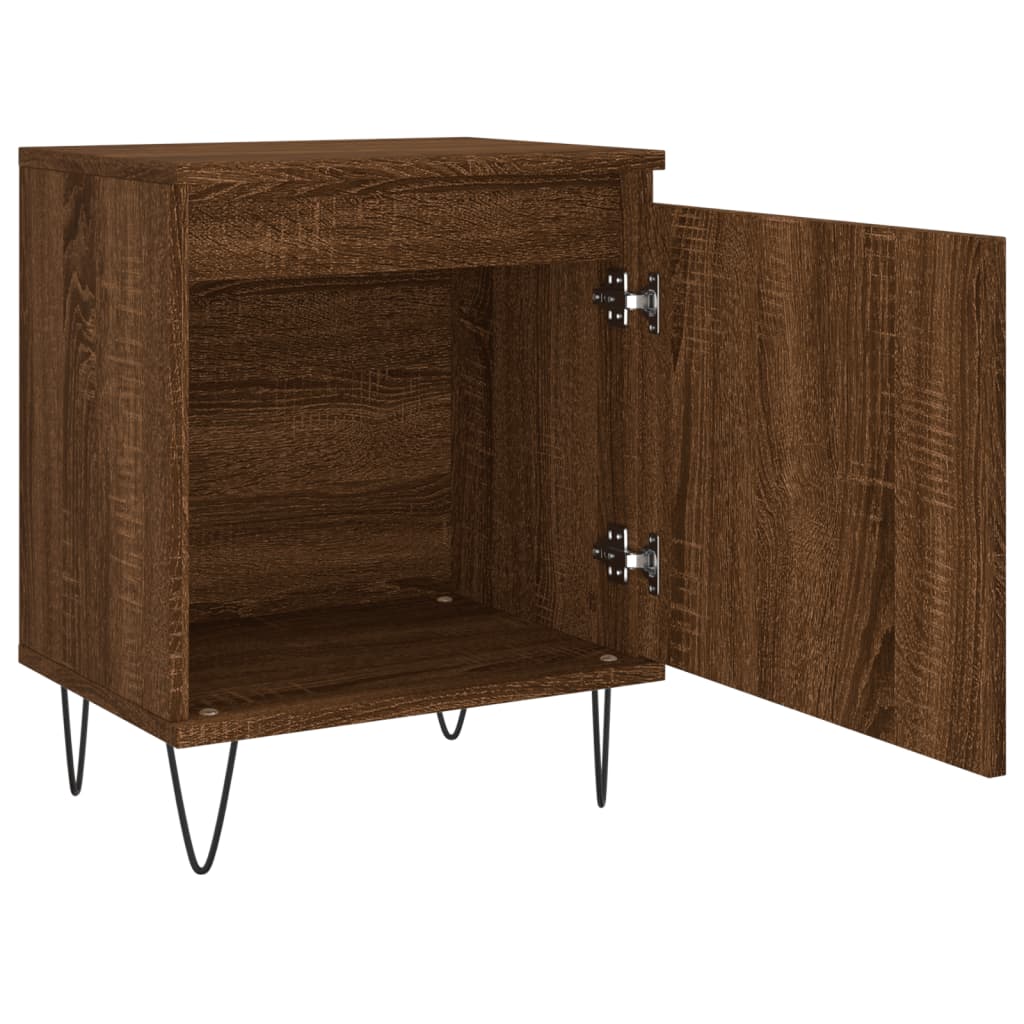 Nachttisch Braun Eichen-Optik 40x30x50 cm Holzwerkstoff - Pazzar.ch