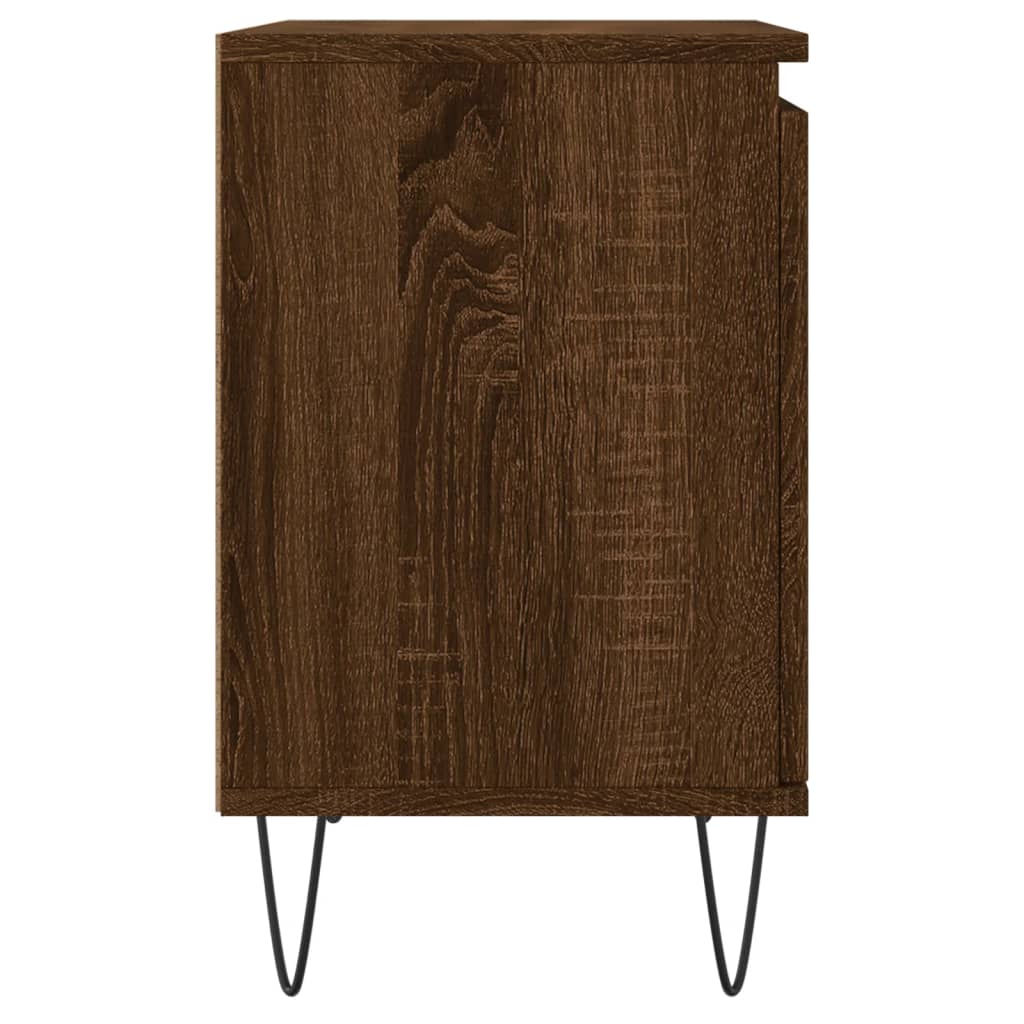 Nachttisch Braun Eichen-Optik 40x30x50 cm Holzwerkstoff - Pazzar.ch