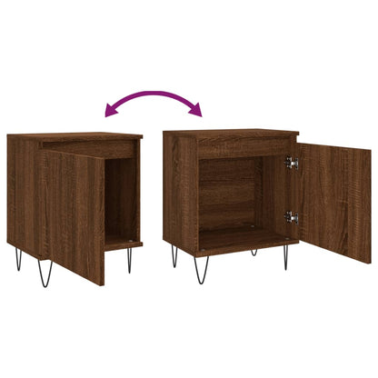 Nachttisch Braun Eichen-Optik 40x30x50 cm Holzwerkstoff - Pazzar.ch