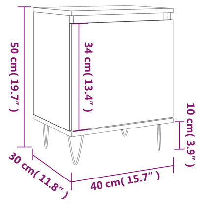 Nachttisch Braun Eichen-Optik 40x30x50 cm Holzwerkstoff - Pazzar.ch