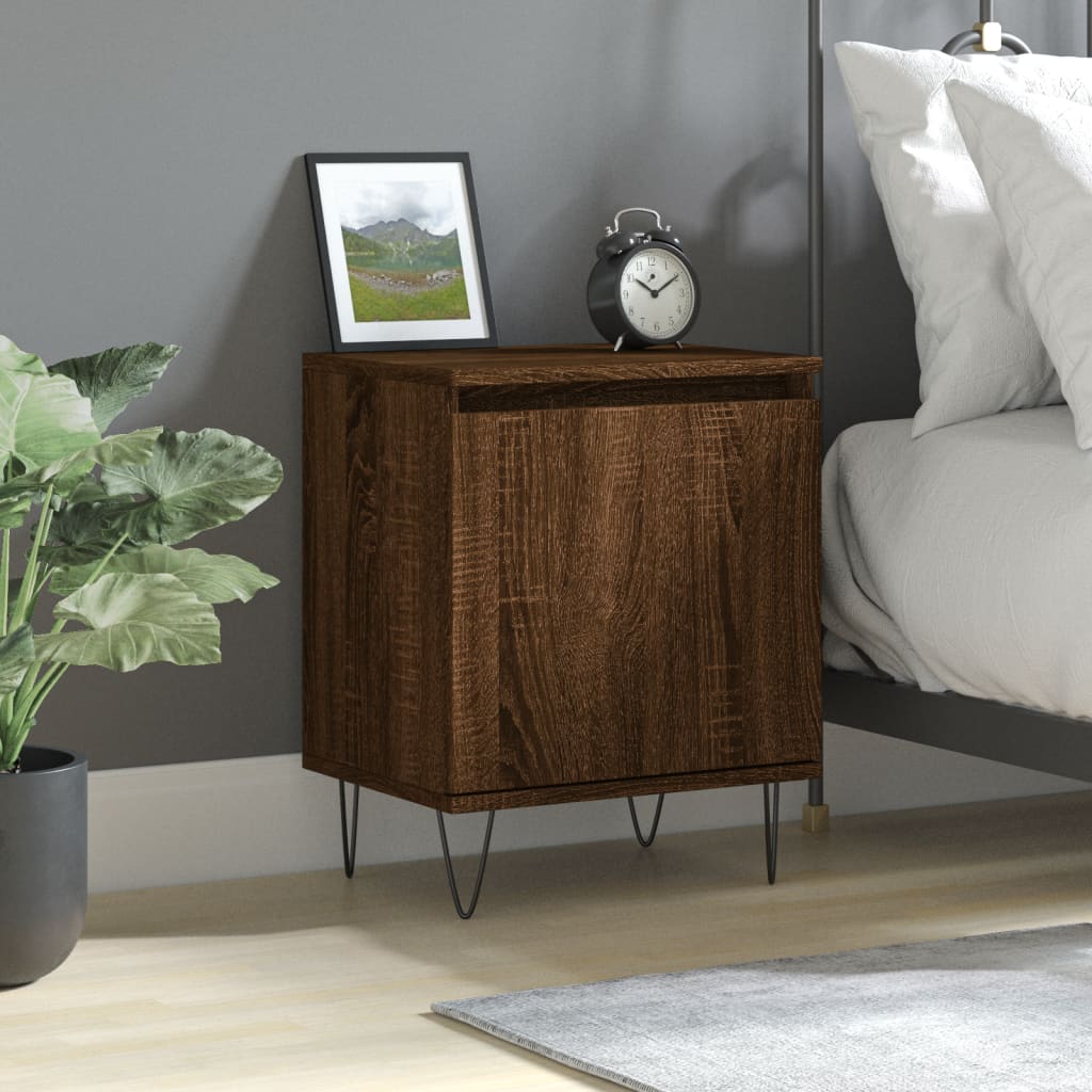 Nachttisch Braun Eichen-Optik 40x30x50 cm Holzwerkstoff - Pazzar.ch