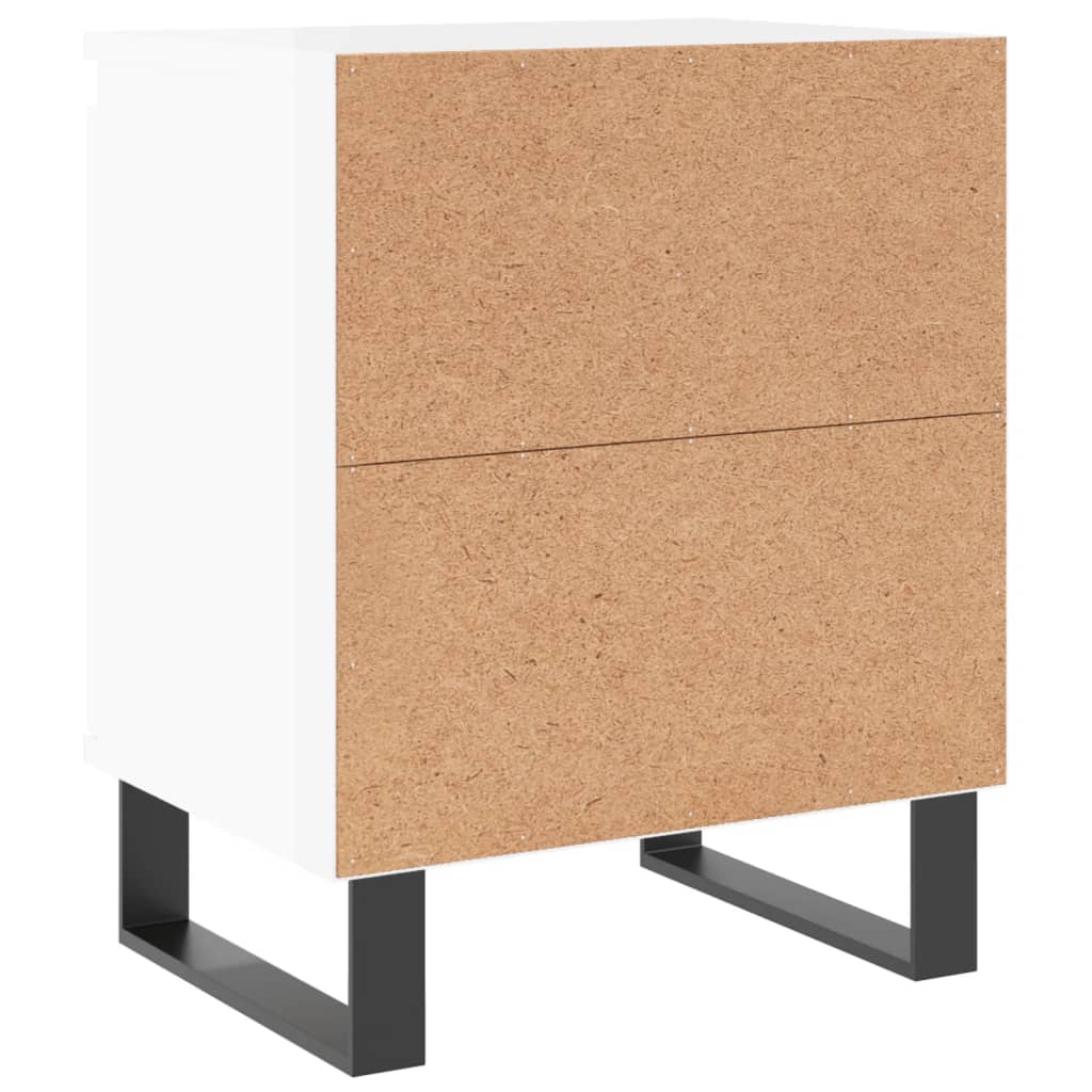 Nachttische 2 Stk. Hochglanz-Weiß 40x30x50 cm Holzwerkstoff - Pazzar.ch