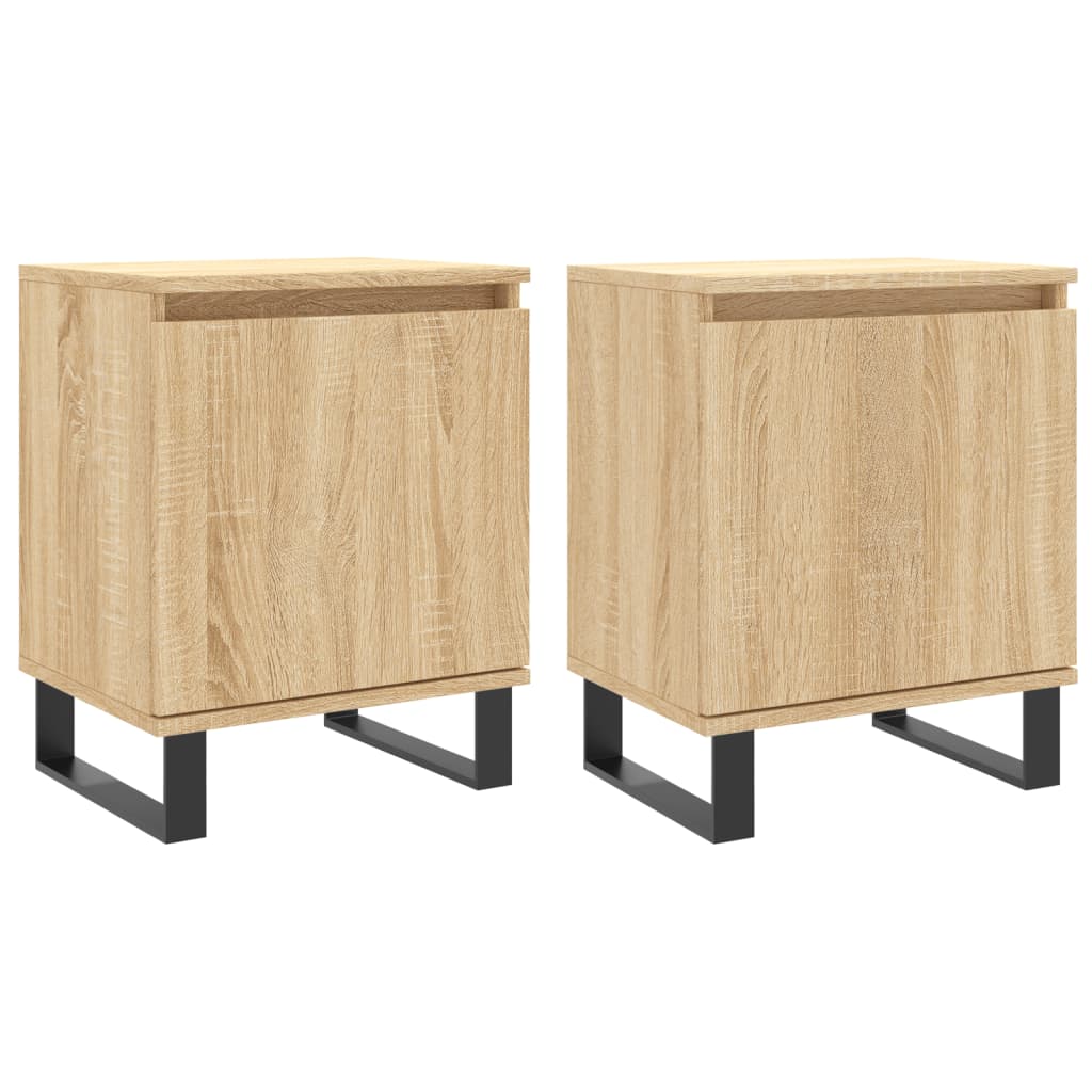 Nachttische 2 Stk. Sonoma-Eiche 40x30x50 cm Holzwerkstoff - Pazzar.ch