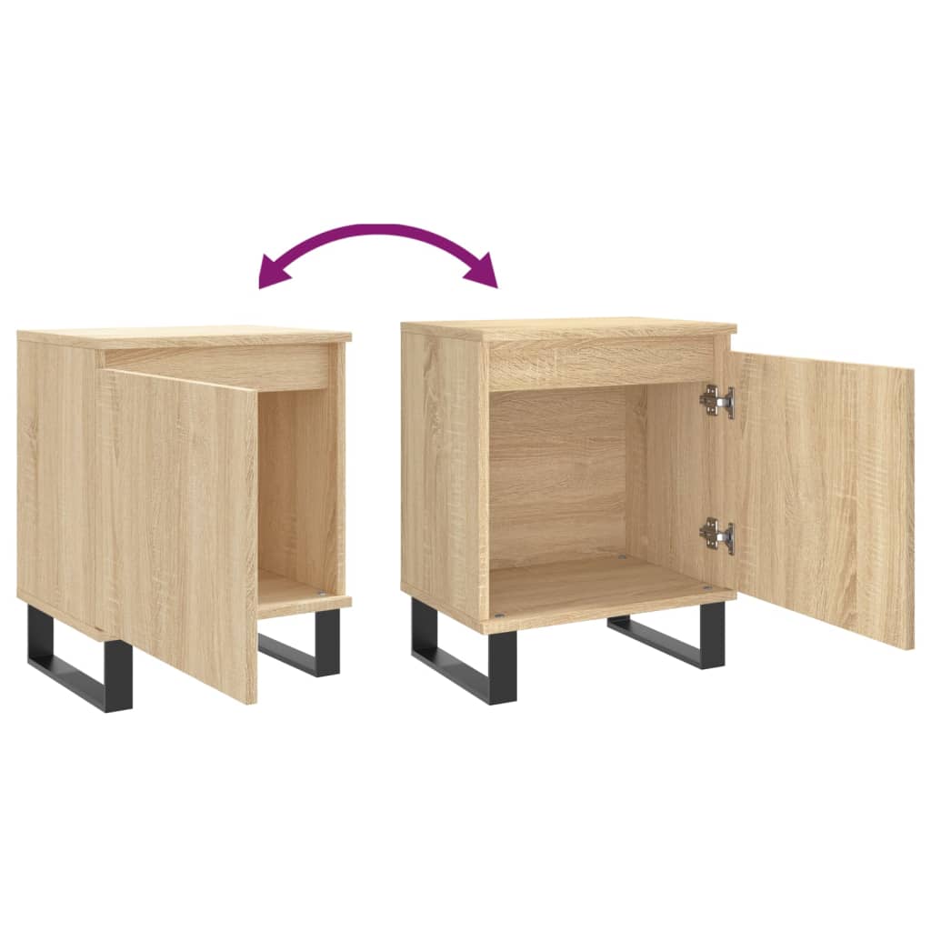 Nachttische 2 Stk. Sonoma-Eiche 40x30x50 cm Holzwerkstoff - Pazzar.ch