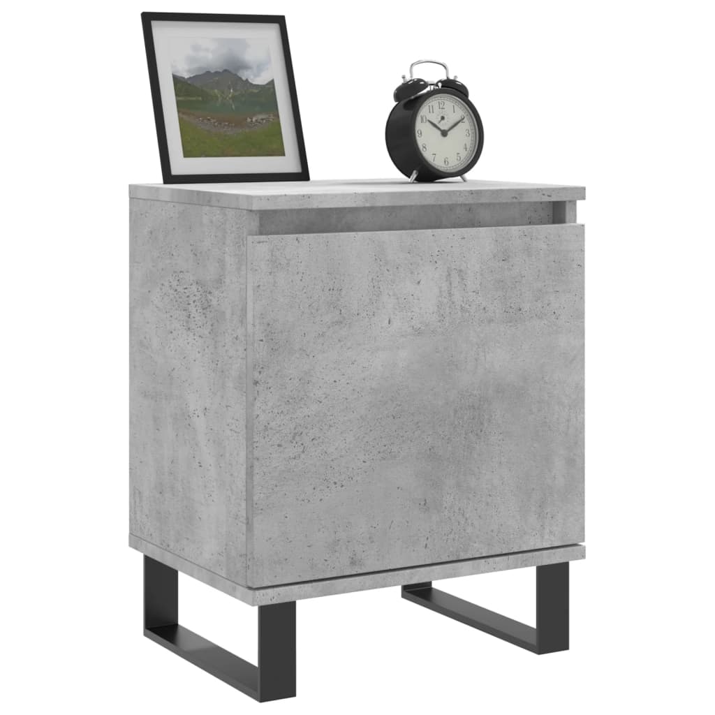 Nachttische 2 Stk. Betongrau 40x30x50 cm Holzwerkstoff - Pazzar.ch