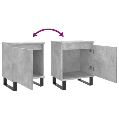 Nachttische 2 Stk. Betongrau 40x30x50 cm Holzwerkstoff - Pazzar.ch