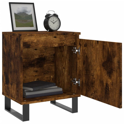 Nachttische 2 Stk. Räuchereiche 40x30x50 cm Holzwerkstoff - Pazzar.ch