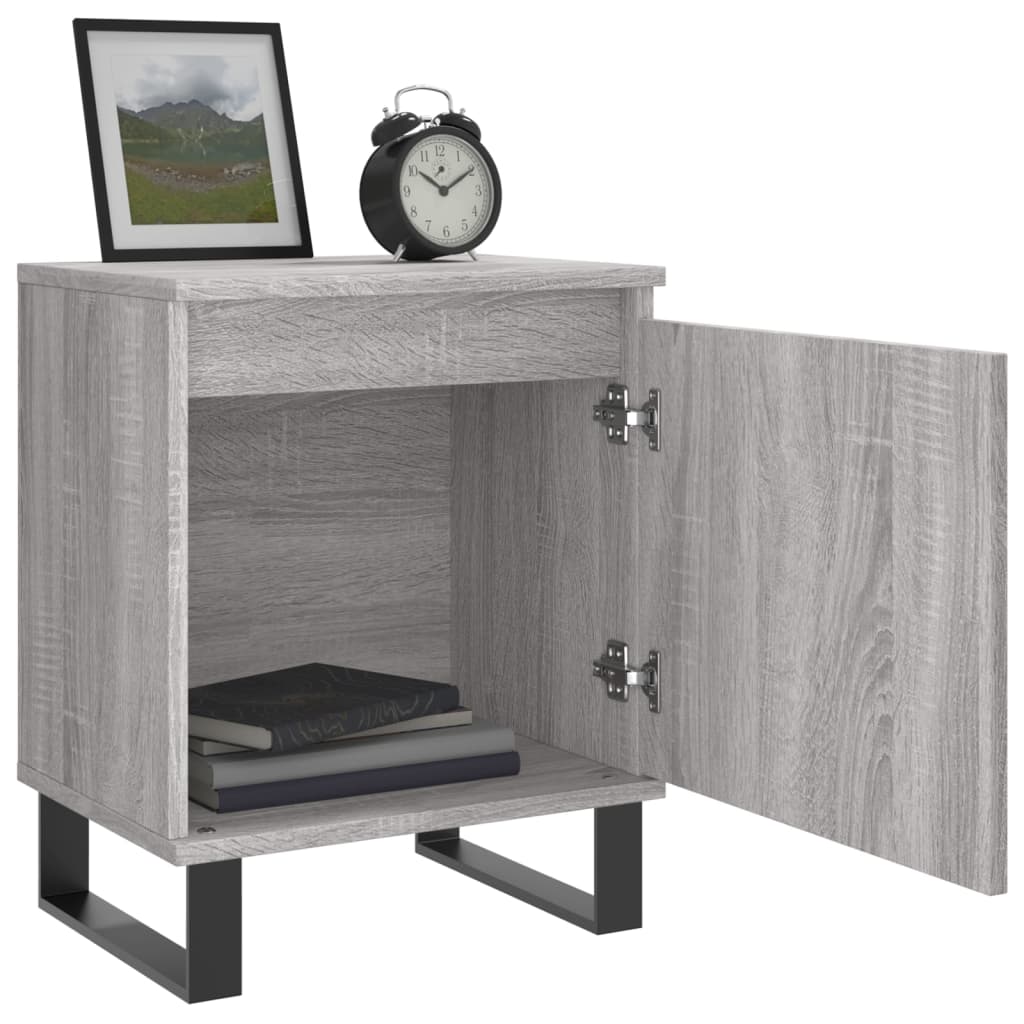 Nachttisch Grau Sonoma 40x30x50 cm Holzwerkstoff - Pazzar.ch