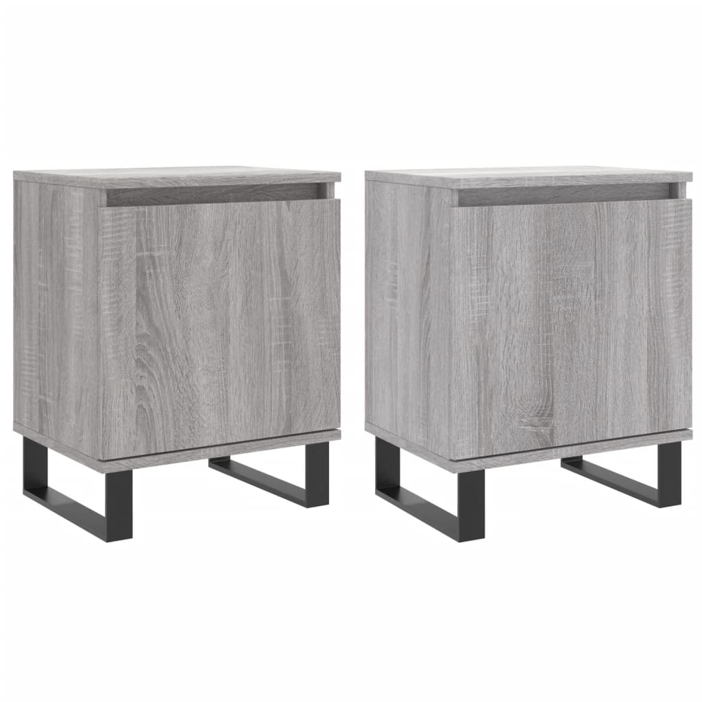 Nachttische 2 Stk. Grau Sonoma 40x30x50 cm Holzwerkstoff - Pazzar.ch