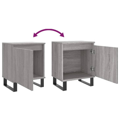 Nachttische 2 Stk. Grau Sonoma 40x30x50 cm Holzwerkstoff - Pazzar.ch