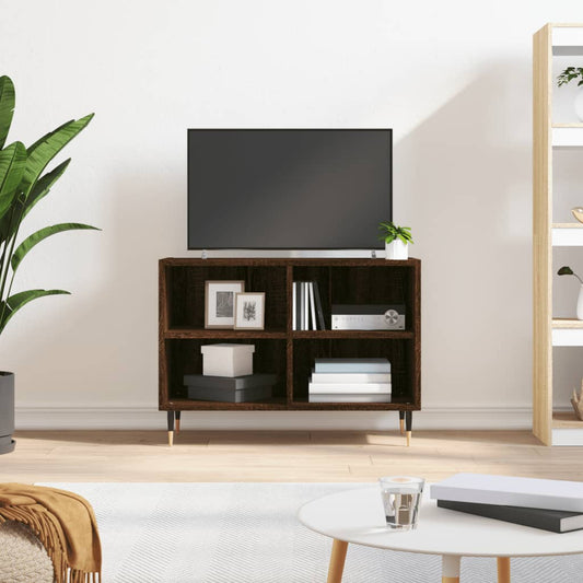 TV-Schrank Braun Eichen-Optik 69,5x30x50 cm Holzwerkstoff - Pazzar.ch