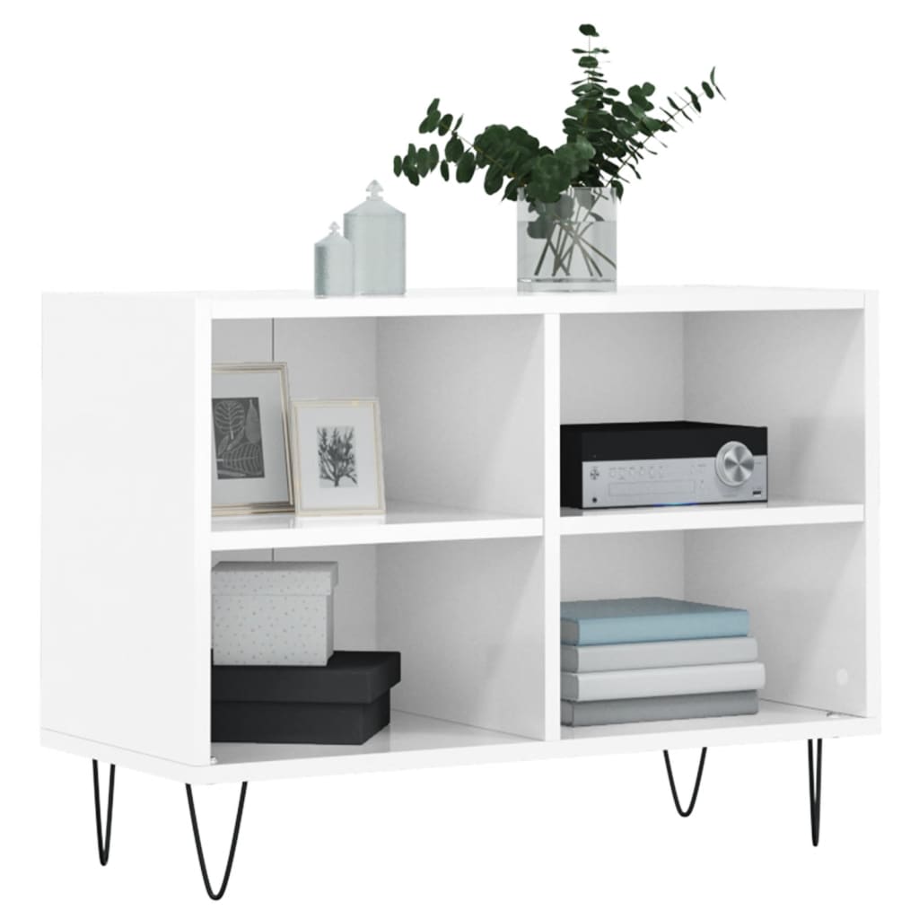 TV-Schrank Hochglanz-Weiß 69,5x30x50 cm Holzwerkstoff - Pazzar.ch