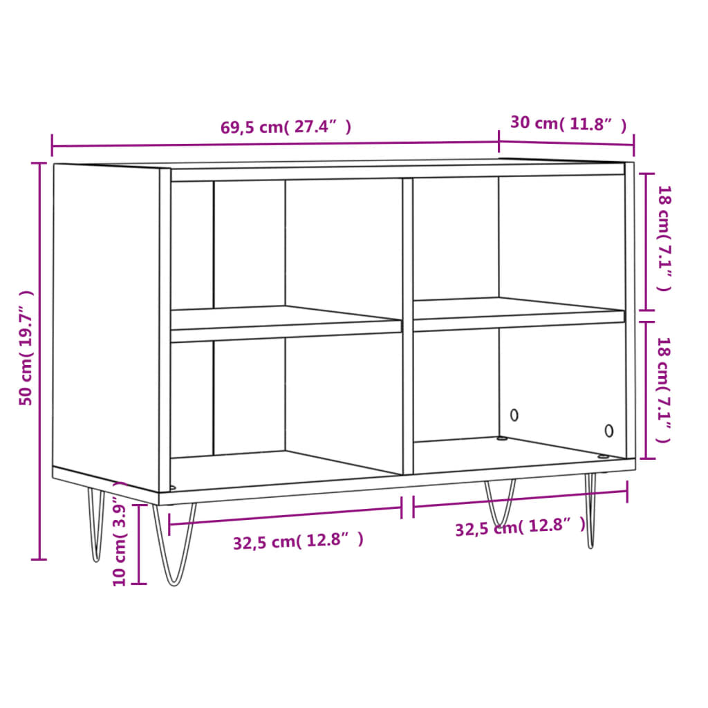TV-Schrank Sonoma-Eiche 69,5x30x50 cm Holzwerkstoff - Pazzar.ch