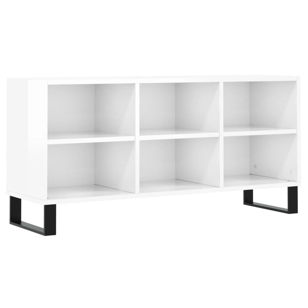 TV-Schrank Hochglanz-Weiß 103,5x30x50 cm Holzwerkstoff - Pazzar.ch