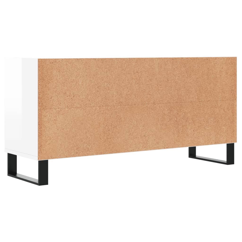 TV-Schrank Hochglanz-Weiß 103,5x30x50 cm Holzwerkstoff - Pazzar.ch