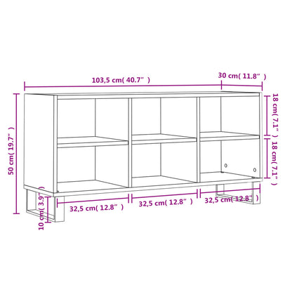 TV-Schrank Hochglanz-Weiß 103,5x30x50 cm Holzwerkstoff - Pazzar.ch