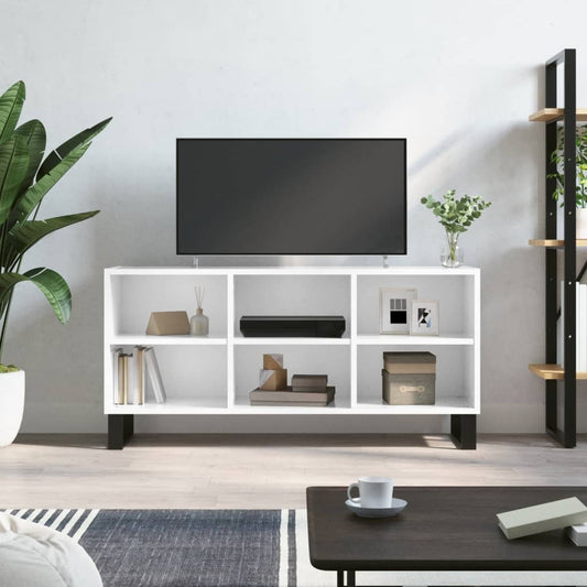 TV-Schrank Hochglanz-Weiß 103,5x30x50 cm Holzwerkstoff - Pazzar.ch
