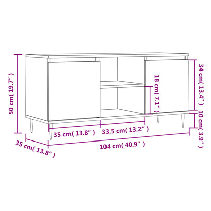 TV-Schrank Weiß 104x35x50 cm Holzwerkstoff - Pazzar.ch