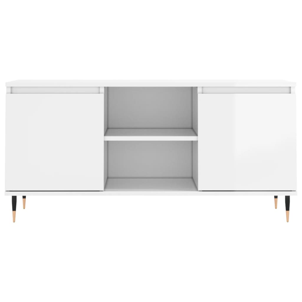 TV-Schrank Hochglanz-Weiß 104x35x50 cm Holzwerkstoff - Pazzar.ch