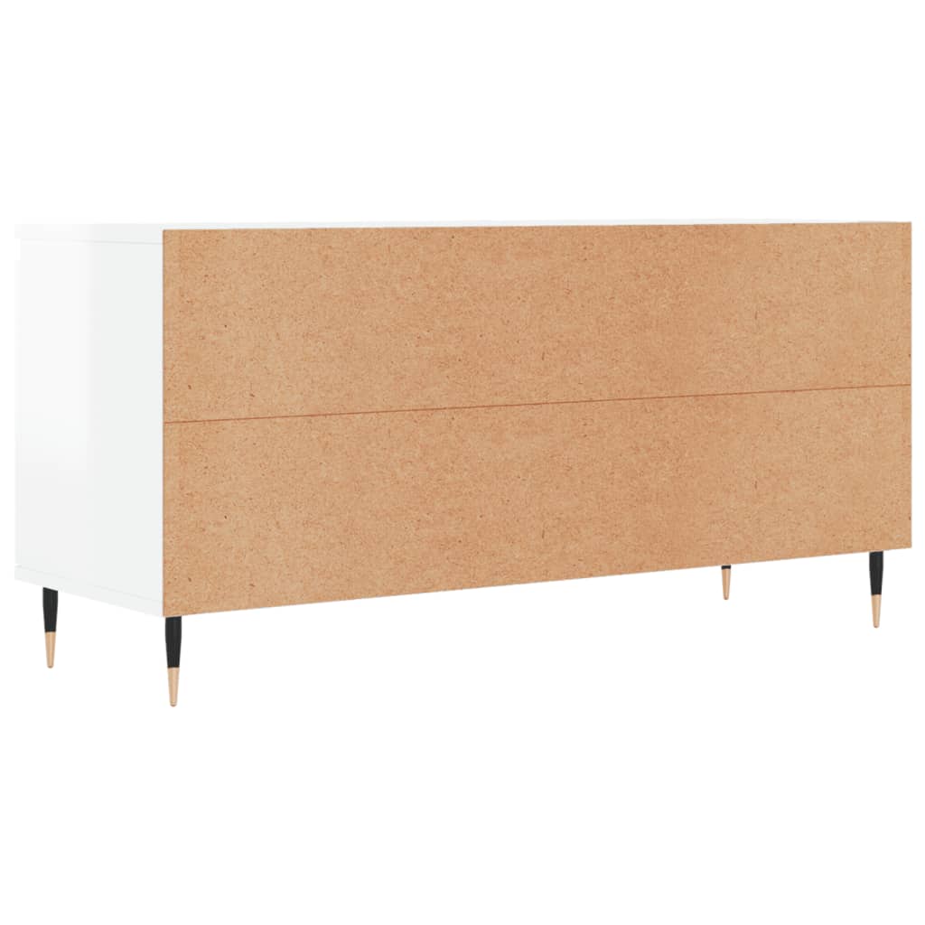 TV-Schrank Hochglanz-Weiß 104x35x50 cm Holzwerkstoff - Pazzar.ch